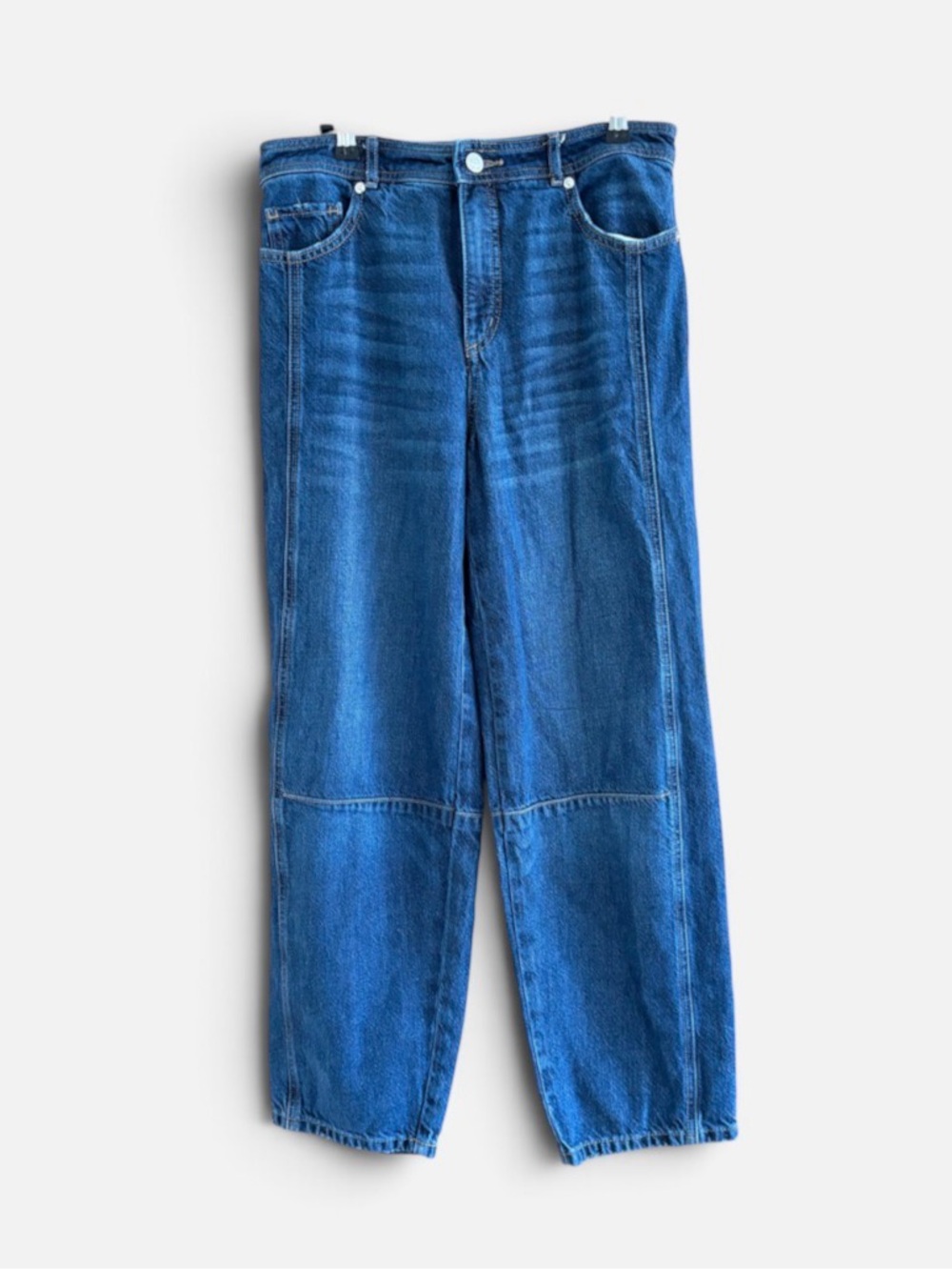 LOFT Seamed Barrel Jeans Medium  Wash Size 2 26